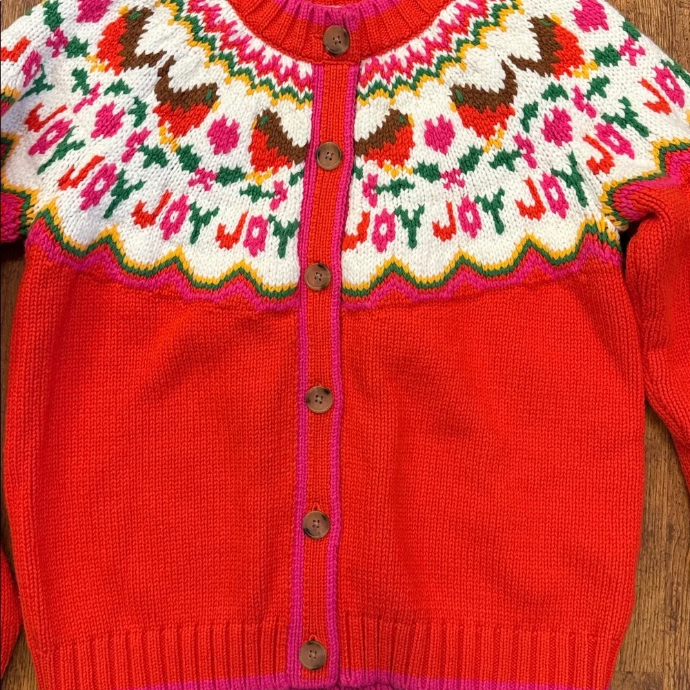 Brand new without tags Lands End Holiday Cardigan size Small - Picture 4 of 5